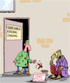 Cartoon: Bitte spenden Sie (small) by Karsten Schley tagged filme,zombies,hunger,armut,krankenhäuser,gesundheit,spenden