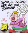 Cartoon: Boris Pleite (small) by Karsten Schley tagged boris,becker,geld,pleite,ruhm,sport,tennis,business,wirtschaft,schulden,bankrott,jobs,arbeit