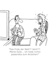 Cartoon: Das ist das Ende (small) by Karsten Schley tagged männer,frauen,beziehungen,kleidung,mode,weltuntergang