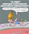 Cartoon: DISQUALIFIZIERT!! (small) by Karsten Schley tagged olympia,leistungssport,gesundheit,magersucht,klosterhalfen,medaillen,rekorde,gesellschaft,deutschland