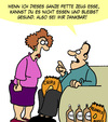 Cartoon: Fett (small) by Karsten Schley tagged ernährung,fettleibigkeit,gesundheit,männer,frauen,ehe,liebe,essen,gesellschaft