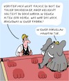Cartoon: Goldenes Handwerk (small) by Karsten Schley tagged handwerker,dachdecker,talent,karriere,jobs,tiere,elefanten,wirtschaft,business,gesellschaft