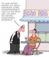 Cartoon: Herr Ober!! (small) by Karsten Schley tagged gastronomie,paris,frankreich,kellner,service,kunden,business,wirtschaft,umsatz,höflichkeit,gesellschaft