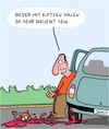 Cartoon: Katzenbild (small) by Karsten Schley tagged katzenbilder,internet,tiere,autos,verkehr,transport,facebook,popularität,gesellschaft,dekadenz