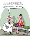 Cartoon: La Bonne Nouvelle (small) by Karsten Schley tagged environnement,climat,docteurs,patients,sante,maladies