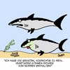 Cartoon: Sei vorsichtig!!! (small) by Karsten Schley tagged ernährung,vegetarier,gesundheit,lebensmittel,lebenmittelallergien,natur,tiere,ozeane,haie