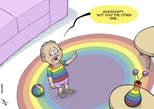Cartoon: Gay adoption (medium) by rodrigo tagged gay,marriage,children,adoption,homosexual,equality