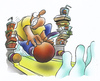 Cartoon: Bowling (small) by HSB-Cartoon tagged bowling,sport,kegel,kegeln,fastfood,hamburger,mc,donalds,burger,king,fett,kegelkugel,bowlingkugel,kegelbahn,bowlingbahn,airbrush