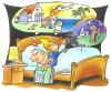 Cartoon: dreams (small) by HSB-Cartoon tagged dream,bed,sleep,