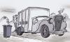 Cartoon: garbage truck (small) by HSB-Cartoon tagged garbage,refuse,rubbish,dustmen,dustcart