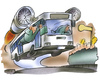 Cartoon: Nahverkehr (small) by HSB-Cartoon tagged bus,nahverkehr,öpnv,verkehr,stadt,gemeinde,strasse,haltestelle,busfahrer,reisende,pendler,rushhour,turbine,düsenjet,airbrush,airbrushwork