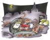 Cartoon: Rattenplage (small) by HSB-Cartoon tagged ratte,ratten,ungeziefer,schädling,schädlinge,nagetier,müll,rubbish,gelber,sack,mülltonne,mülleimer,unrat,müllabfuhr,dreck,umwelt,sauberkeit,müllproblem