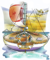 Cartoon: sailing away (small) by HSB-Cartoon tagged sail,sailing,sailingboat,sailor,deck,ocean,sea,water,ship,segeln,segelschiff,segelboot,meer,ozean,segeltörn,cartoon,sailingcartoon