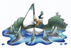 Cartoon: sharks (small) by HSB-Cartoon tagged sail,sailboat,jolle,water,sea,shark,fish,boat,ship,ocean,sailor,seemann,segler,segelshiff,schiff,bott,hai,haifisch,meer,airbrush,cartoon,caricature