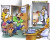 Cartoon: Tierarzt ist auch Hausarzt (small) by HSB-Cartoon tagged arzt,hausarzt,praxis,veterinär,tierarzt,schwester,patient,schnupfen,untersuchung,hund,katze,kuh,rind,landleben,cartoon,karikatur,airbrush