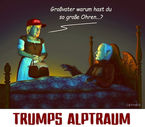 Cartoon: Trumps Alptraum (medium) by Cartoonfix tagged donald,trump,joe,biden,wahlen,gerichtsverfahren,us,2024