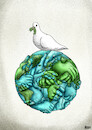Cartoon: Together for peace (small) by miguelmorales tagged together,peace,unity,world,stop,war,pigeon