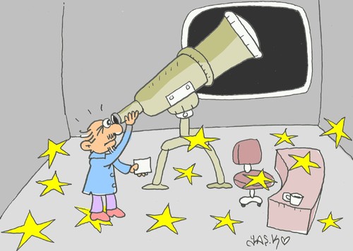 Cartoon: lost stars (medium) by yasar kemal turan tagged lost,stars