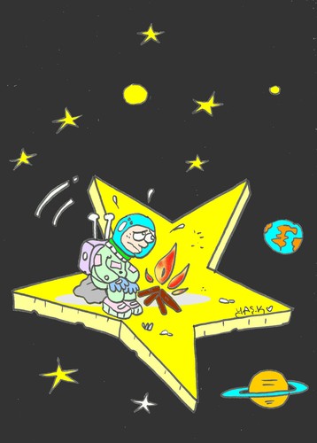 Cartoon: siminok (medium) by yasar kemal turan tagged space,star,world
