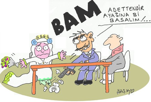 Cartoon: violence against women in Turkey (medium) by yasar kemal turan tagged turkey,in,women,against,violence