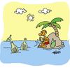 Cartoon: Modern times (small) by fragocomics tagged modern,times,summer,mobile,phone,cellular,iphone,smartphone,boat,sea,holidays