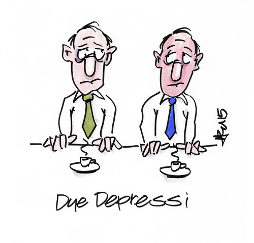 Cartoon: Due Depressi (medium) by helmutk tagged food