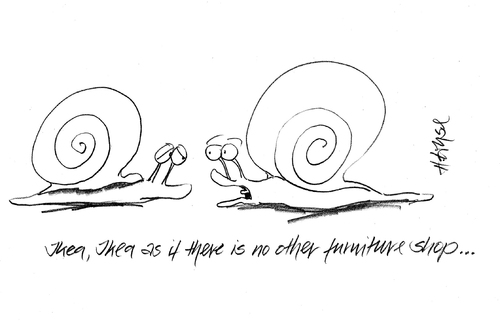 Cartoon: Ikea Snails (medium) by helmutk tagged culture