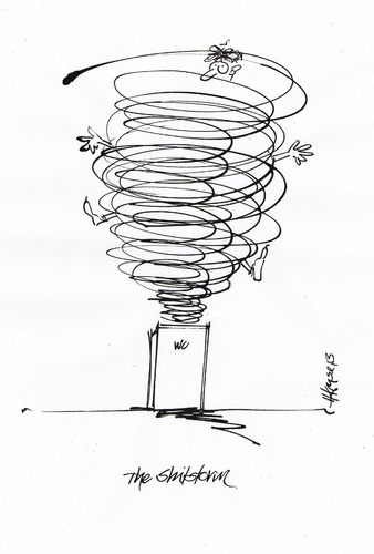 Cartoon: Shitstorm (medium) by helmutk tagged digital