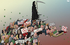 Cartoon: 5th wave (small) by Tjeerd Royaards tagged corona,pandemic,lockdown,protests,vaccine,antivax,vaccination