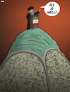 Cartoon: All is well (small) by Tjeerd Royaards tagged iran,coverup,coronavirus,corona,pandemic,victims,trruth,lies