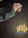 Cartoon: Australia is Burning (small) by Tjeerd Royaards tagged climate,forest,fire,burning,hot,coal,mine,australia