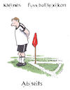 Cartoon: Abseits Fussball Lexikon (small) by woessner tagged freimut,woessner,karikaturen,cartoons,sprache,fussballsprache,sport,ballsport,abseits,abseitsregel,kleines,fussball,lexikon