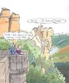 Cartoon: sächsische schweiz (small) by woessner tagged sächsische,schweiz,natur,landschaft,wandern,nostalgie,ddr