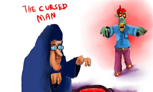 Cartoon: THE CURSED MAN story (medium) by sal tagged cartoon,the,cursed,man