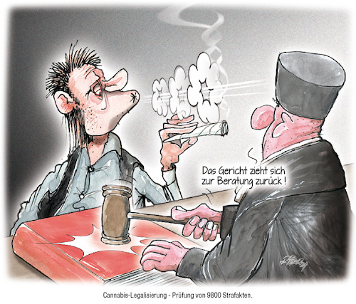Cartoon: Cannabis Legalisierung (medium) by Ritter-Cartoons tagged legalisierung