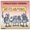 Cartoon: Die Eintagsfliegen (small) by Rovey tagged rente,altersvorsorge,leben,demonstration,