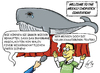 Cartoon: Essstäbchen Convention (small) by VoBo tagged eestäbchen,wale,meer,ozean,abschlachten