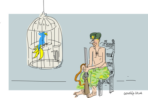 Cartoon: Cage (medium) by gungor tagged ukraine