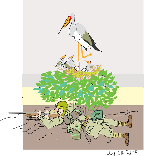 Cartoon: Camouflage (medium) by gungor tagged war