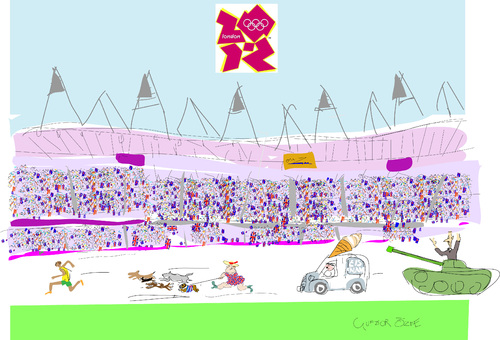 Cartoon: Closing 2012  London (medium) by gungor tagged olympic2012