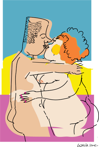 Cartoon: Kiss (medium) by gungor tagged pair