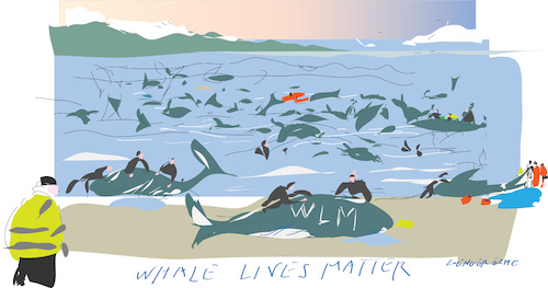 Cartoon: Whale lives Matter (medium) by gungor tagged climate,climate