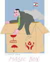 Cartoon: Magic Box (small) by gungor tagged lebanon
