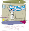 Cartoon: Press Freedom 2019 (small) by gungor tagged journalism