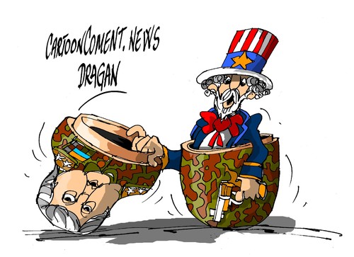Cartoon: Petro Poroshenko-EEUU (medium) by Dragan tagged petro,poroshenko,eeuu,estados,unidos,ukraina,politics,cartoon