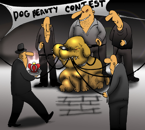 Cartoon: Dog Beauty Contest... (medium) by berk-olgun tagged dog,beauty,contest