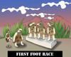 Cartoon: First Foot Race... (small) by berk-olgun tagged first,foot,race