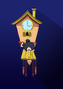 Cartoon: Ostrich Clock... (small) by berk-olgun tagged ostrich,clock