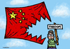 Cartoon: Freedom in China (small) by svitalsky tagged china,freedom,flag,dissident,demonstrant,liberty,cartoon,svitalsky,svitalskybros