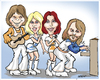 Cartoon: ABBA (small) by jeander tagged abba,pop,singers,artists